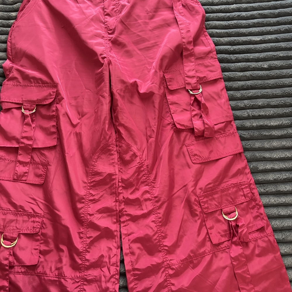 Nasty Gal Hot Pink Parachute Cargo Pants